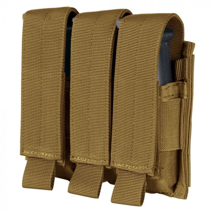 Molle Elastic Triple Magazines Pistol Pouch Universal Outdoor Tool 