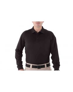 First Tactical Men's Performance Long Sleeve Polo, Black