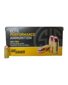 Sig Sauer 147gr Elite Ball FMJ 9mm Practice Ammunition 