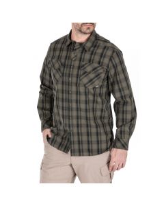 5.11 Tactical Men's Peak Long Sleeve Shirt - Ranger Green Plaid