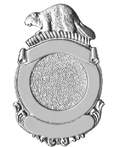 Blackinton Circular Badge with Beaver - B723