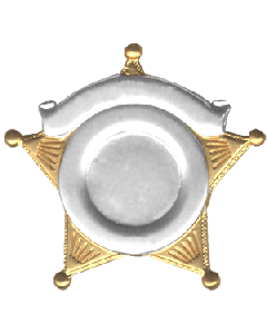 Blackinton Five Point Star Badge with Circular Panel - B954 
