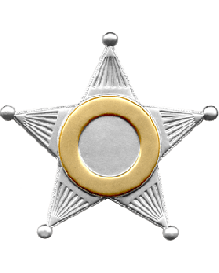 Blackinton Five Point Star Badge with Circular Panel - B960 