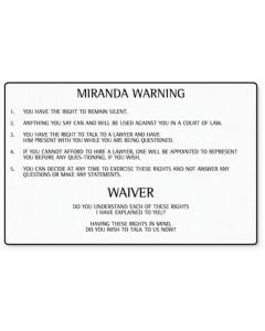 Miranda Card