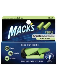 Mack's Corded Soft Foam Ear Plugs 2 Pair Package