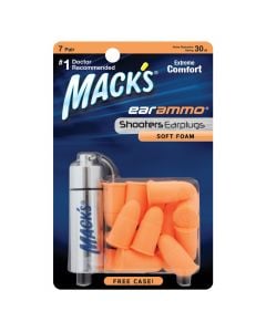 Mack's EarAmmo Soft Foam Ear Plugs with Travel Case