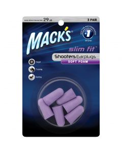 Mack's Slim Fit Soft Foam Ear Plugs 3 Pack Package