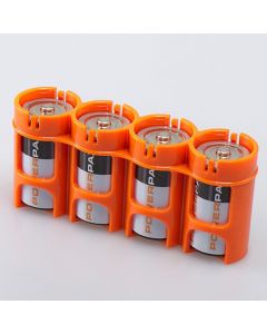 Storacell C Cell Battery Caddy Orange