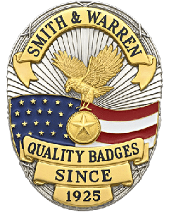 Smith & Warren Oval Badge Eagle Flag full Color Seal