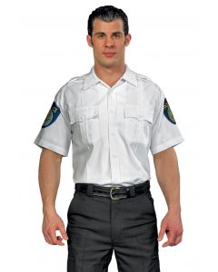 Spiewak White Performance Duty Short Sleeve Poly Rayon Shirt 